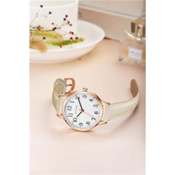 Women's Watch Elegant Watch for Women Leather Band Ladies Watch Waterproof - Picture 2 of 6